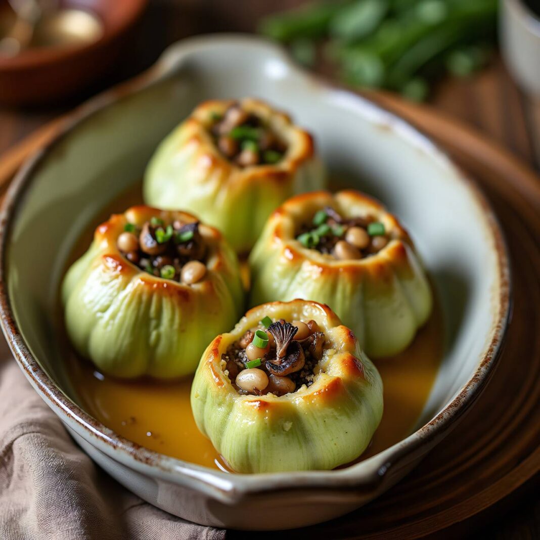 Gefüllte Kohlrabi mit Morcheln Rezept Gefüllte Kohlrabi mit Morcheln Rezept