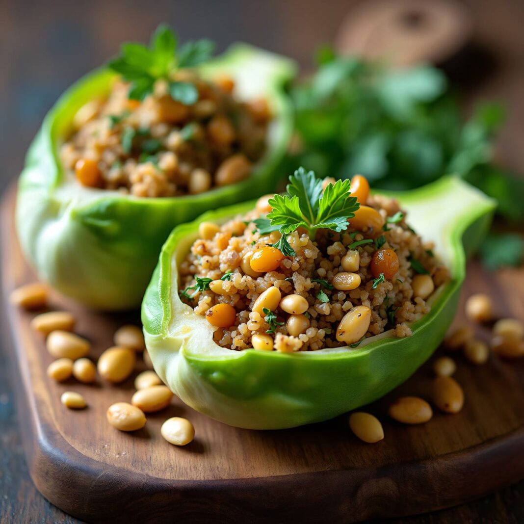 Gefüllte Kohlrabi mit Weizen Rezept Gefüllte Kohlrabi mit Weizen Rezept