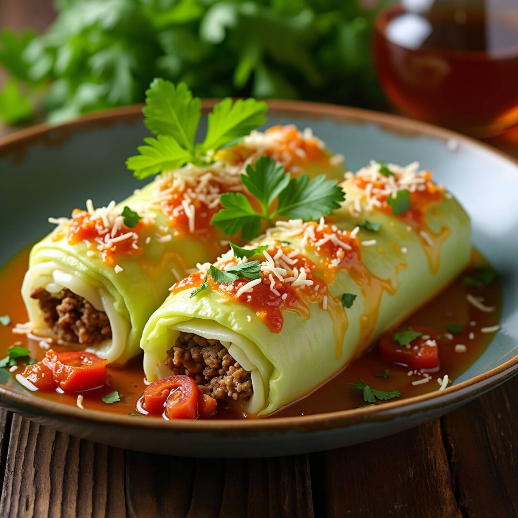 Gefüllte Kohlwickel Rezept Gefüllte Kohlwickel Rezept