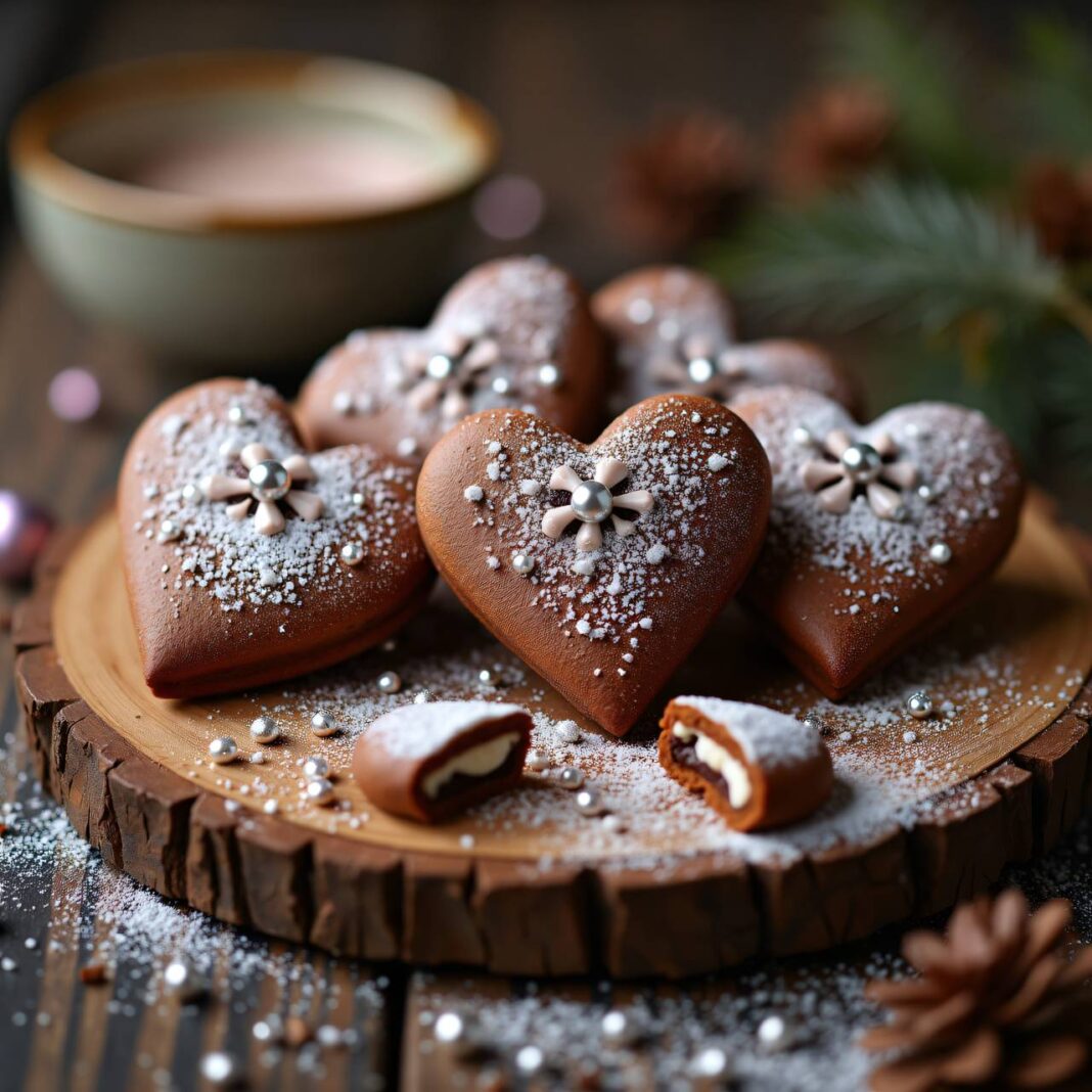 Gefüllte Lebkuchenherzen Rezept Gefüllte Lebkuchenherzen Rezept