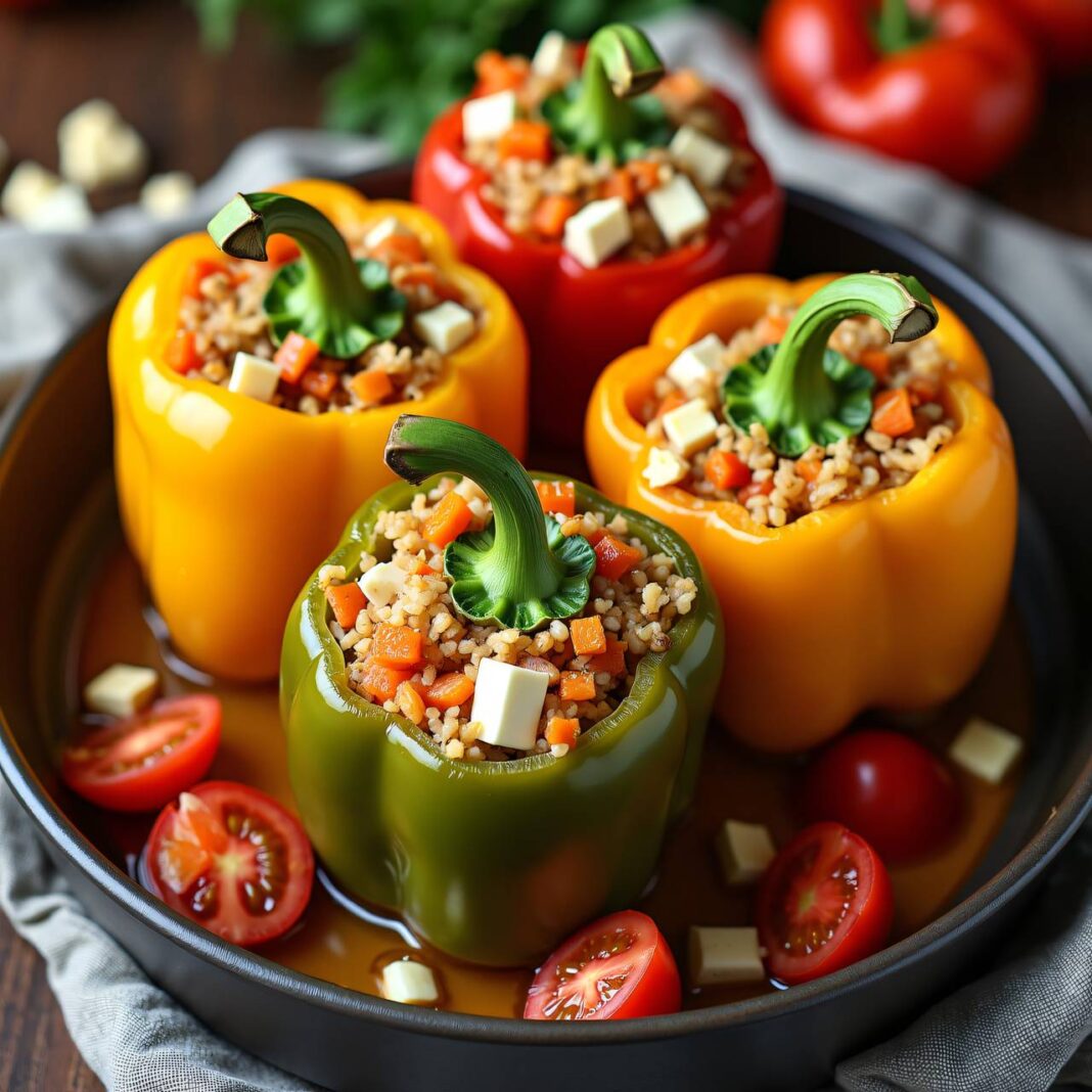 Gefüllte Paprika vegetarisch Rezept Gefüllte Paprika vegetarisch Rezept