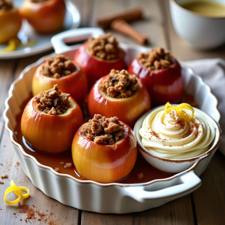 Gefüllte Rohräpfel mit Zimtcreme Rezept