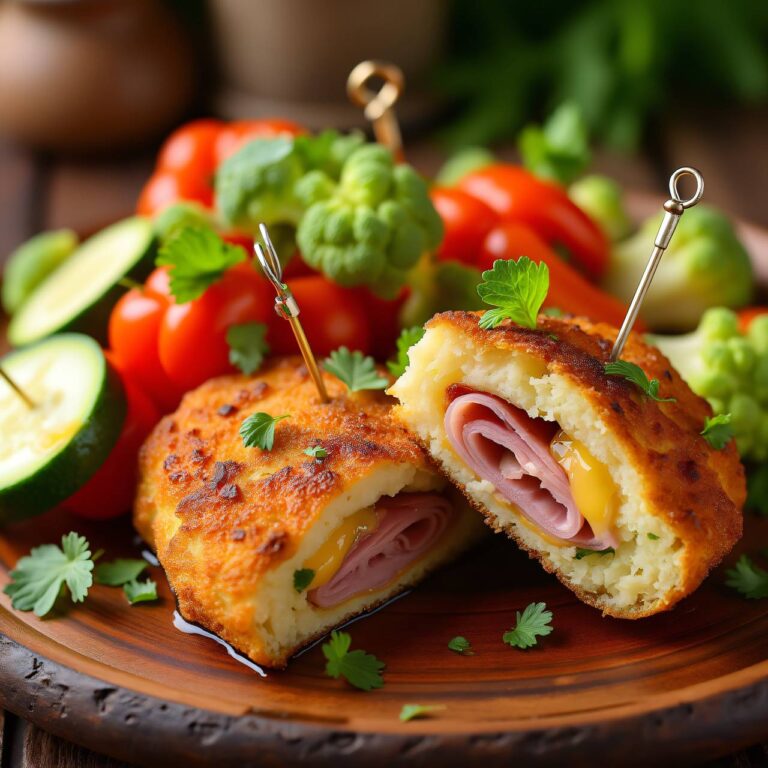 Gefüllte Schnitzel mit Gemüse Rezept
