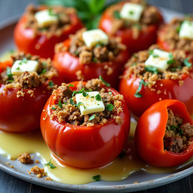 Gefüllte Tomaten mit Fleischbällchen Rezept