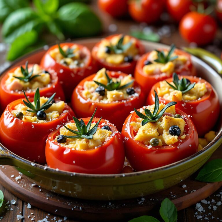 Gefüllte Tomaten mit mediterranen Zutaten Rezept