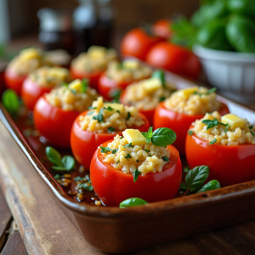 Gefüllte Tomaten mit Reis Rezept Gefüllte Tomaten mit Reis Rezept
