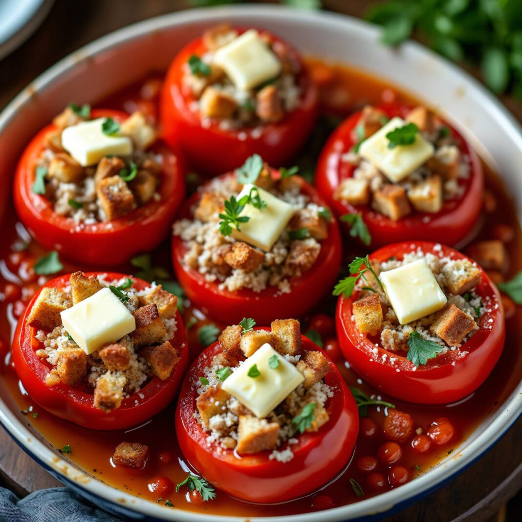 Gefüllte Tomaten mit Speck Rezept Gefüllte Tomaten mit Speck Rezept