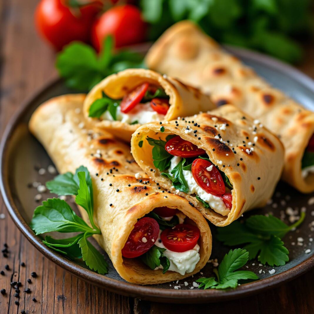 Gefüllte Weizenfladen Rezept Gefüllte Weizenfladen Rezept