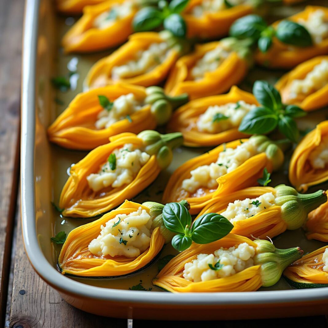 Gefüllte Zucchiniblüten Rezept Gefüllte Zucchiniblüten Rezept