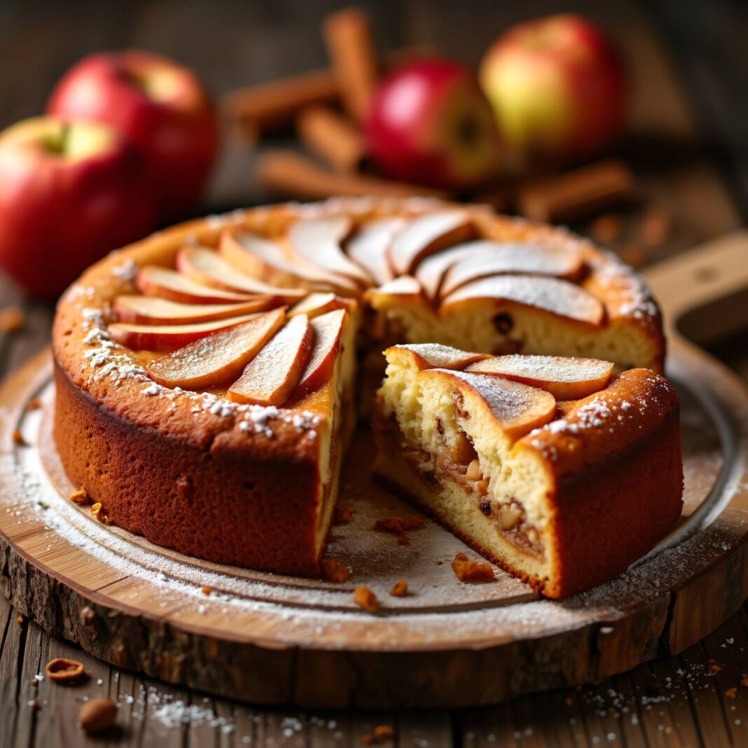 Gefüllter Apfel-Zimt-Kuchen Rezept Gefüllter Apfel-Zimt-Kuchen Rezept