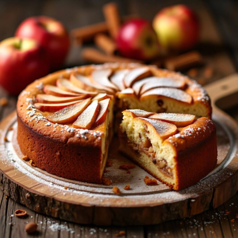Gefüllter Apfel-Zimt-Kuchen Rezept