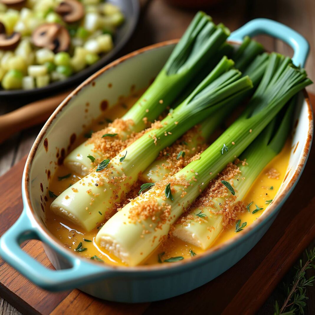 Gefüllter Lauch mit Frischkäse Rezept Gefüllter Lauch mit Frischkäse Rezept