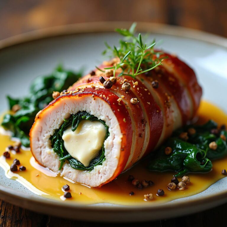 Gefülltes Schweinefilet an Cognac-Oberssauce Rezept