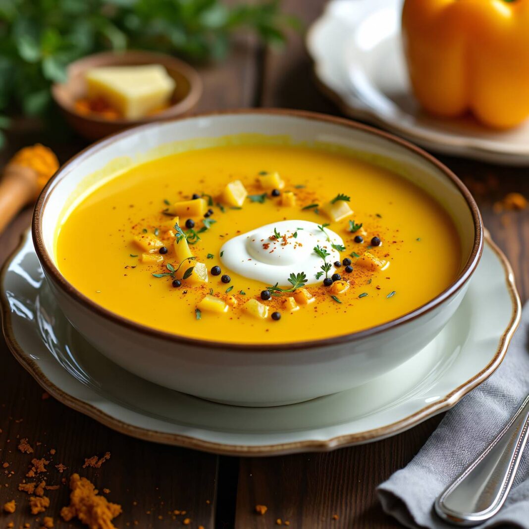 Gelbe Paprikasuppe Rezept Gelbe Paprikasuppe Rezept
