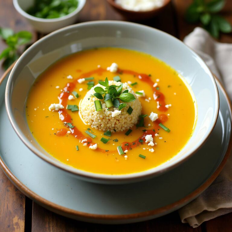 Gelbe Paprikasuppe mit Couscous-Salat Rezept