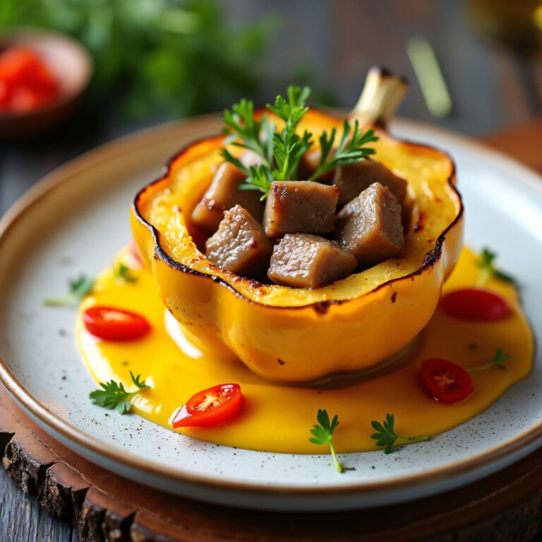 Gelbes Kalbsragout mit Gemüse Rezept