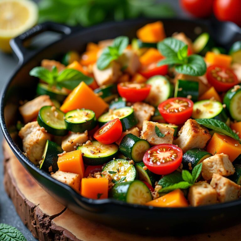 Gemüse-Hühner-Pfanne Rezept