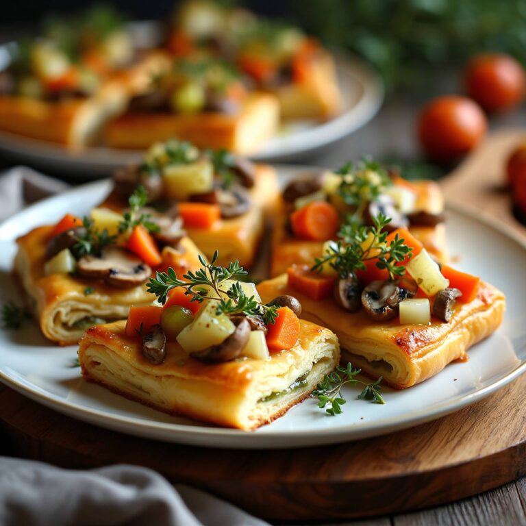 Gemüse-Käse-Feuilletés Rezept