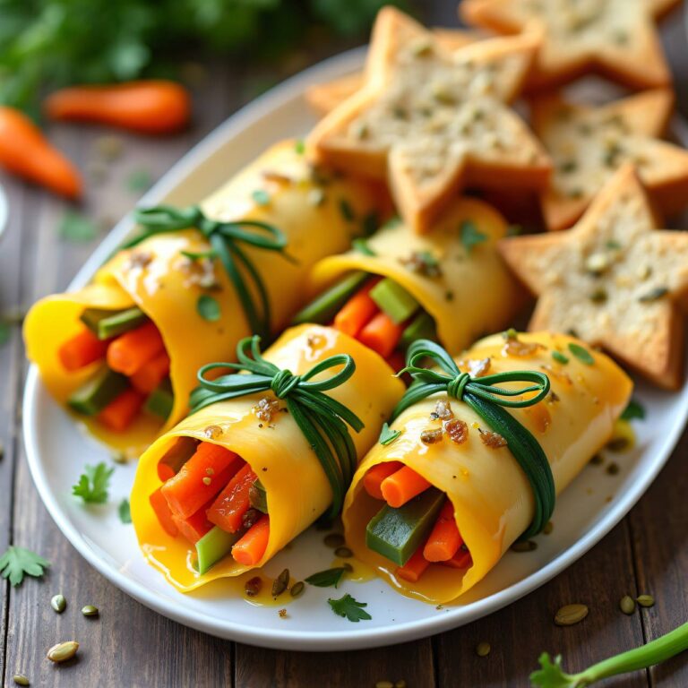Gemüse-Käse-Röllchen Rezept