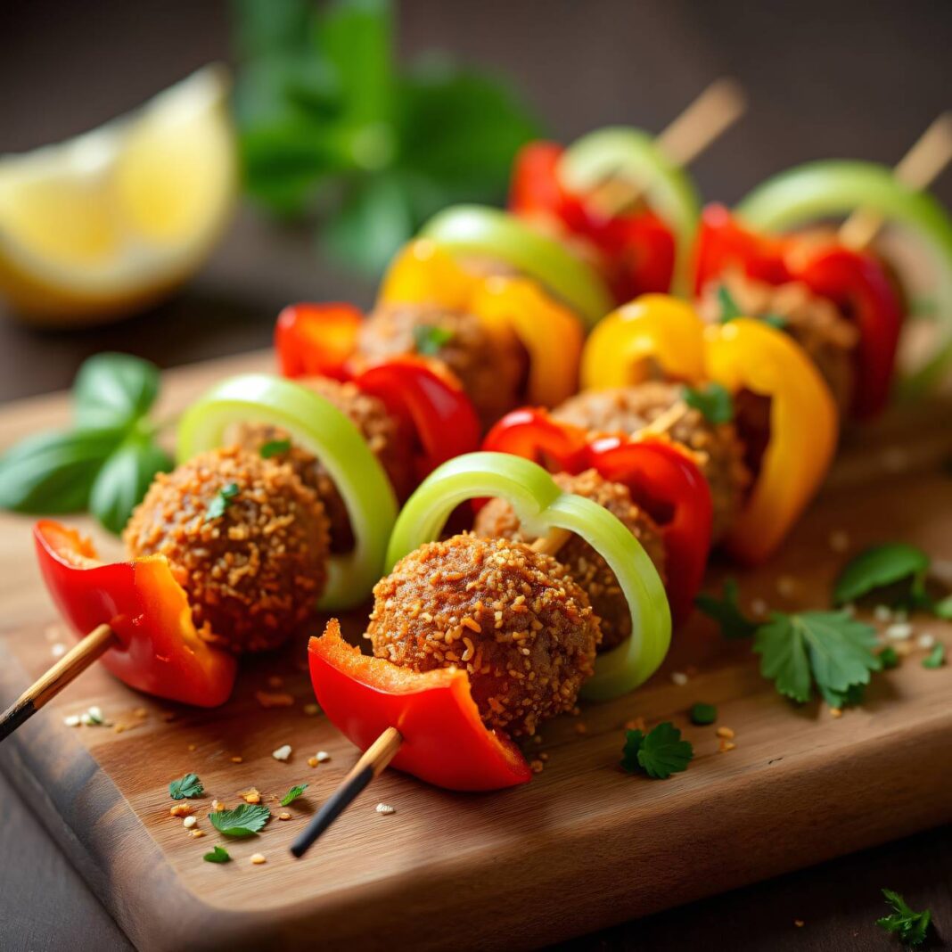 Gemüse-Kokos-Hackfleischspieße Rezept Gemüse-Kokos-Hackfleischspieße Rezept