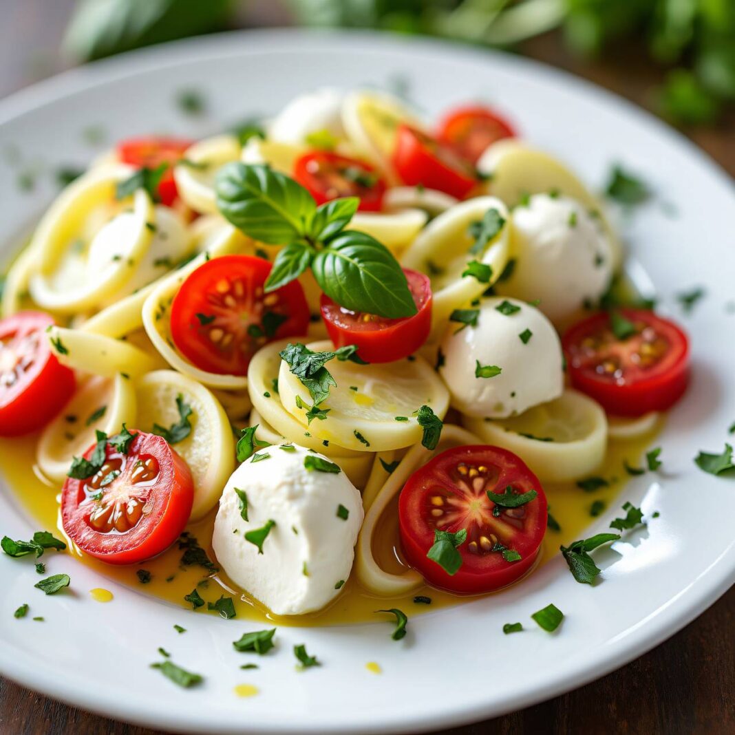 Gemüse-Mozzarella-Salat Rezept Gemüse-Mozzarella-Salat Rezept
