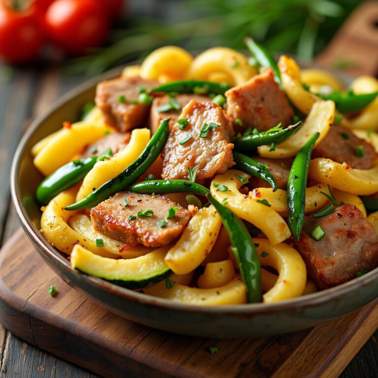 Gemüse-Pfanne mit Geschnetzeltem Rezept