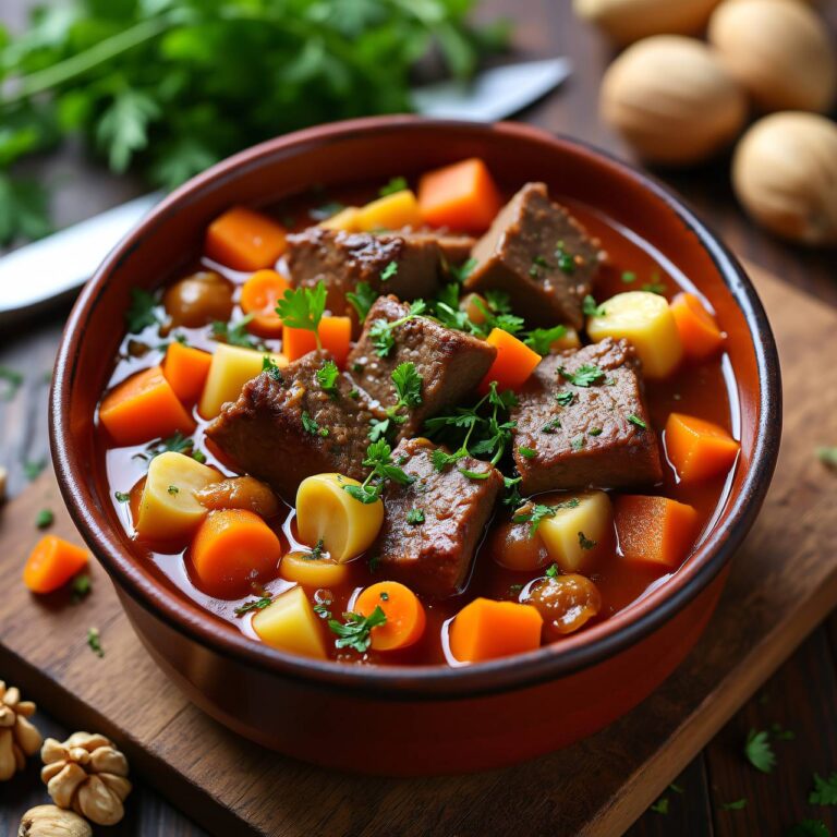 Gemüse-Rindfleisch-Gulasch Rezept