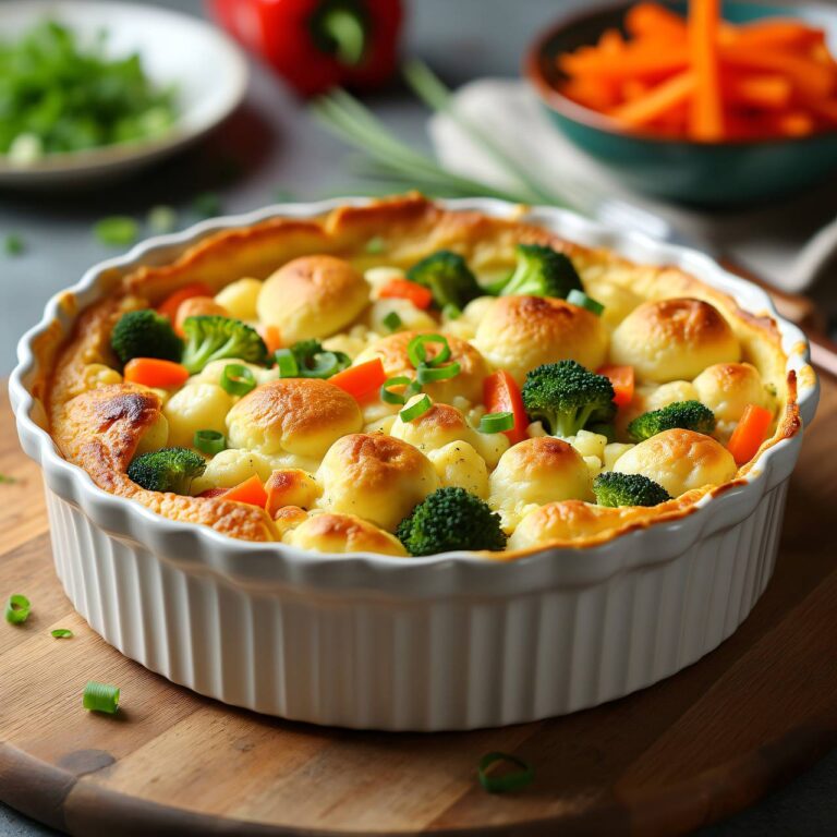 Gemüse-Soufflé mit Käse Rezept