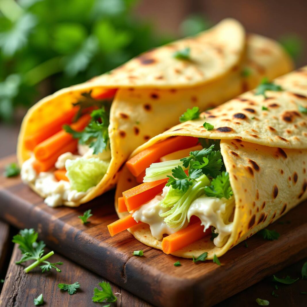 Gemüse-Wraps mit Camembert Rezept Gemüse-Wraps mit Camembert Rezept