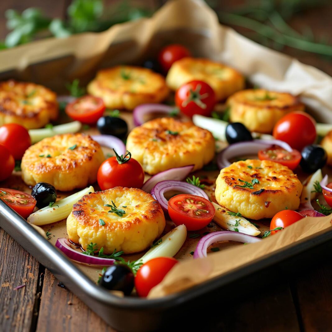 Gemüseblech mit Fischfilets Rezept Gemüseblech mit Fischfilets Rezept