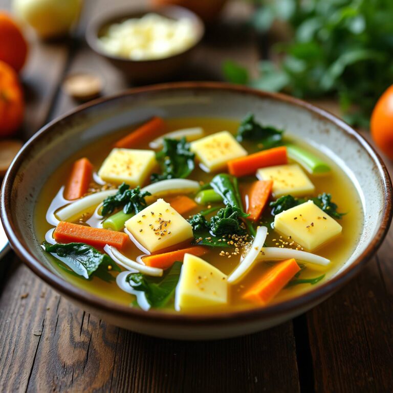 Gemüsebouillon mit Eierstich Rezept