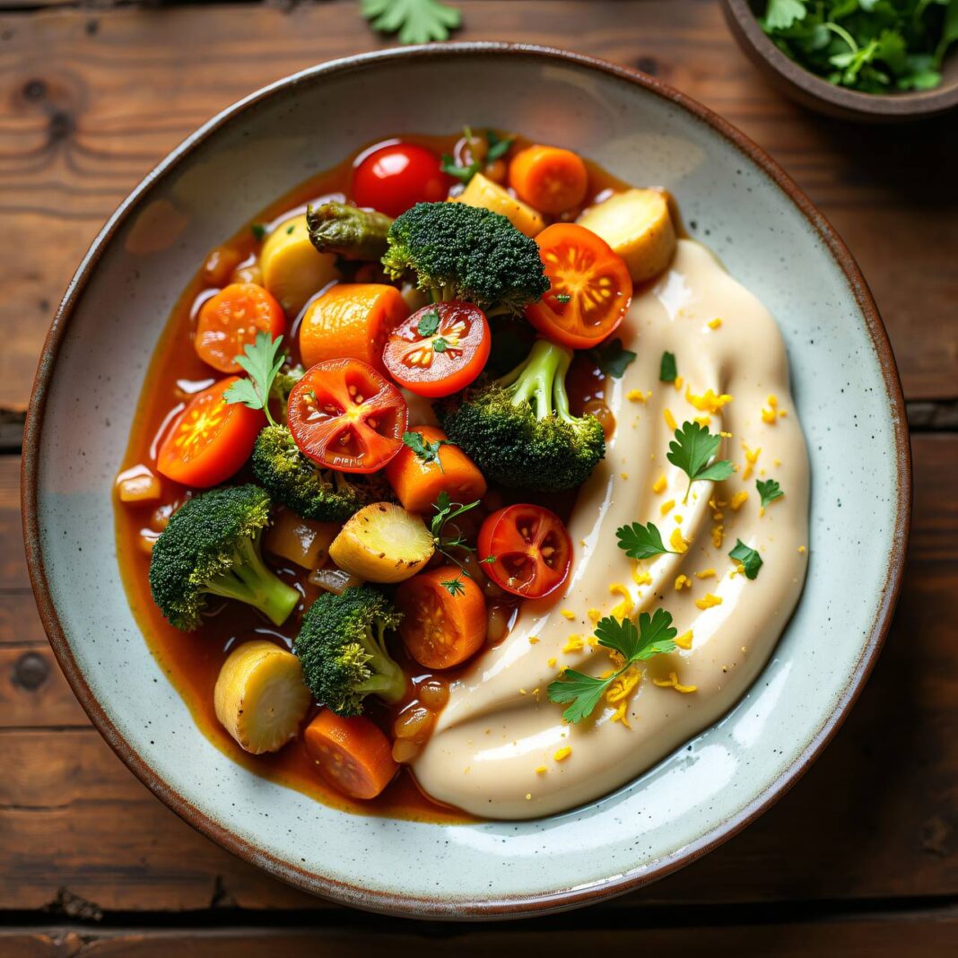 Gemüsechili mit Bohnenpüree Rezept Gemüsechili mit Bohnenpüree Rezept