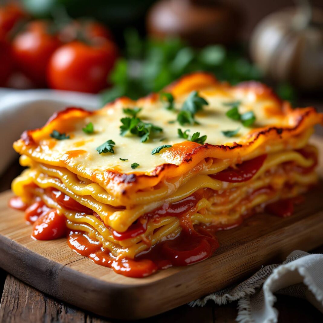 Gemüselasagne mit Käse Rezept Gemüselasagne mit Käse Rezept