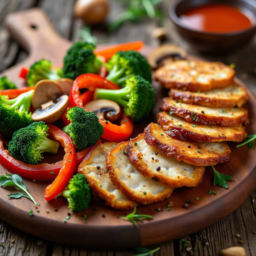 Gemüsepfanne und Bratlinge Rezept Gemüsepfanne und Bratlinge Rezept