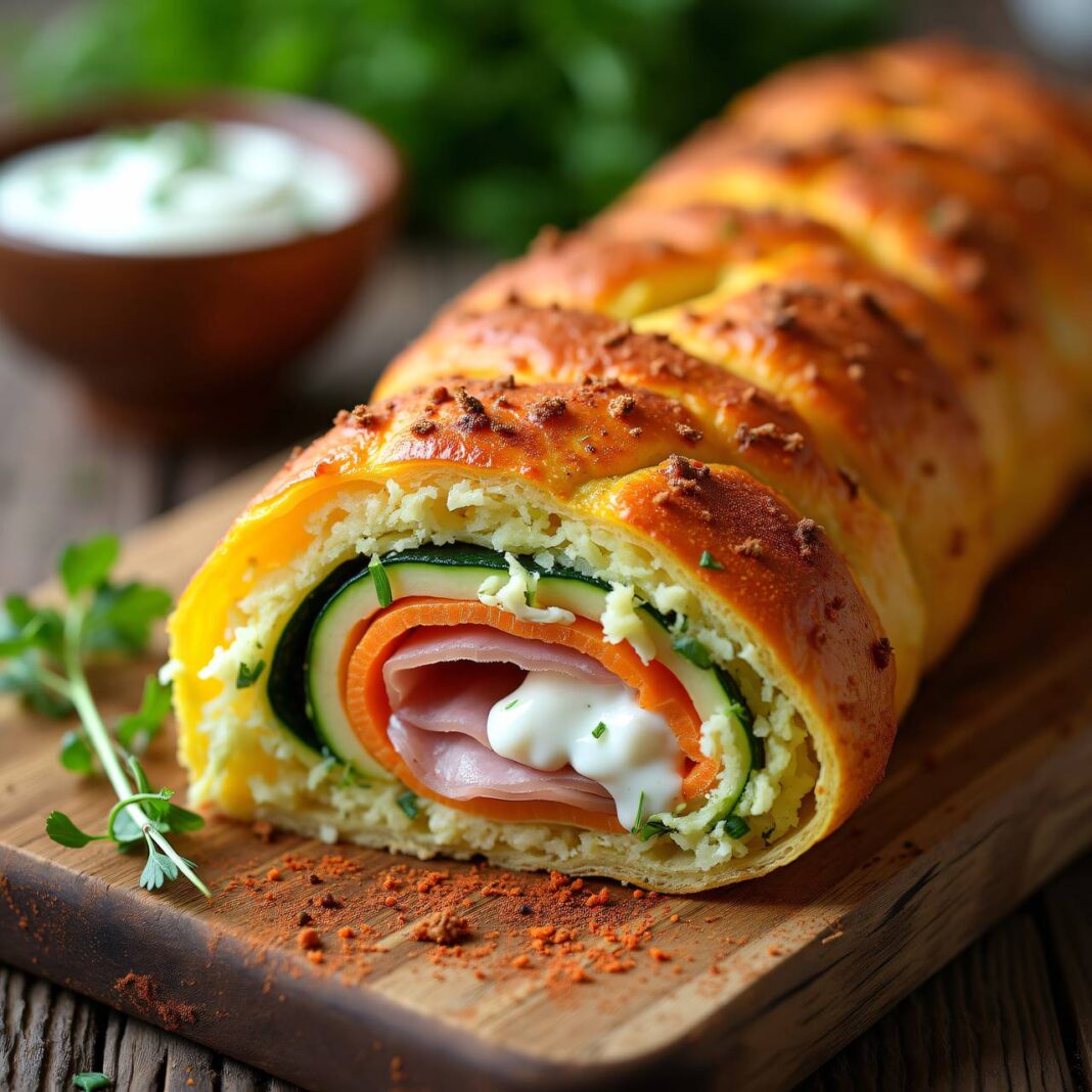 Gemüserolle mit Frischkäse (Low Carb) Rezept Gemüserolle mit Frischkäse (Low Carb) Rezept