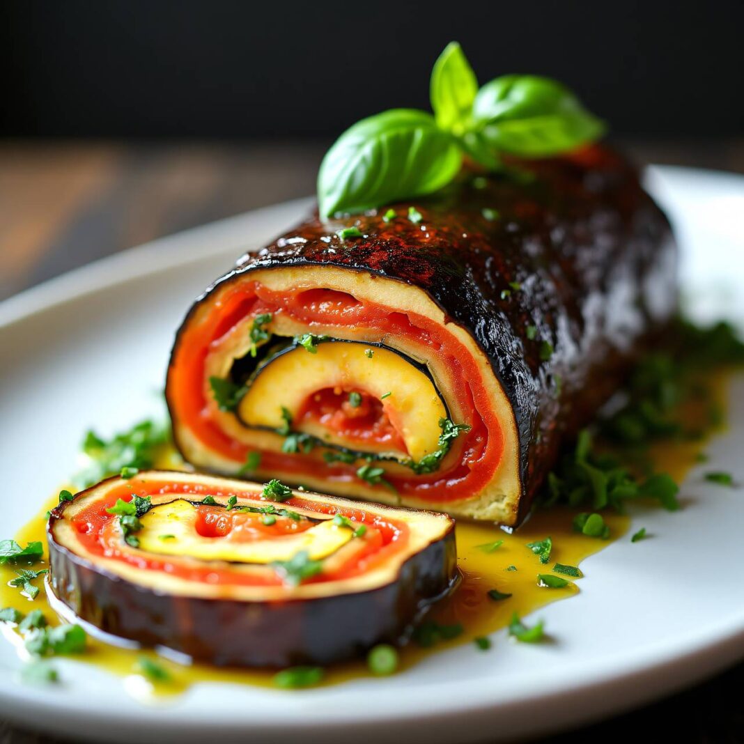 Gemüseterrine mit Kräuter-Vinaigrette Rezept Gemüseterrine mit Kräuter-Vinaigrette Rezept