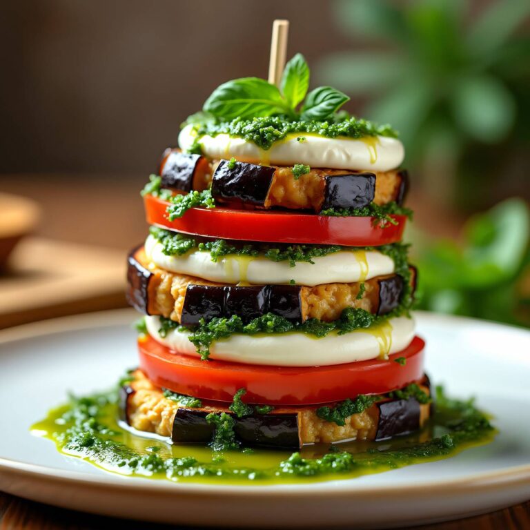 Gemüsetürmchen mit Mozzarella Rezept