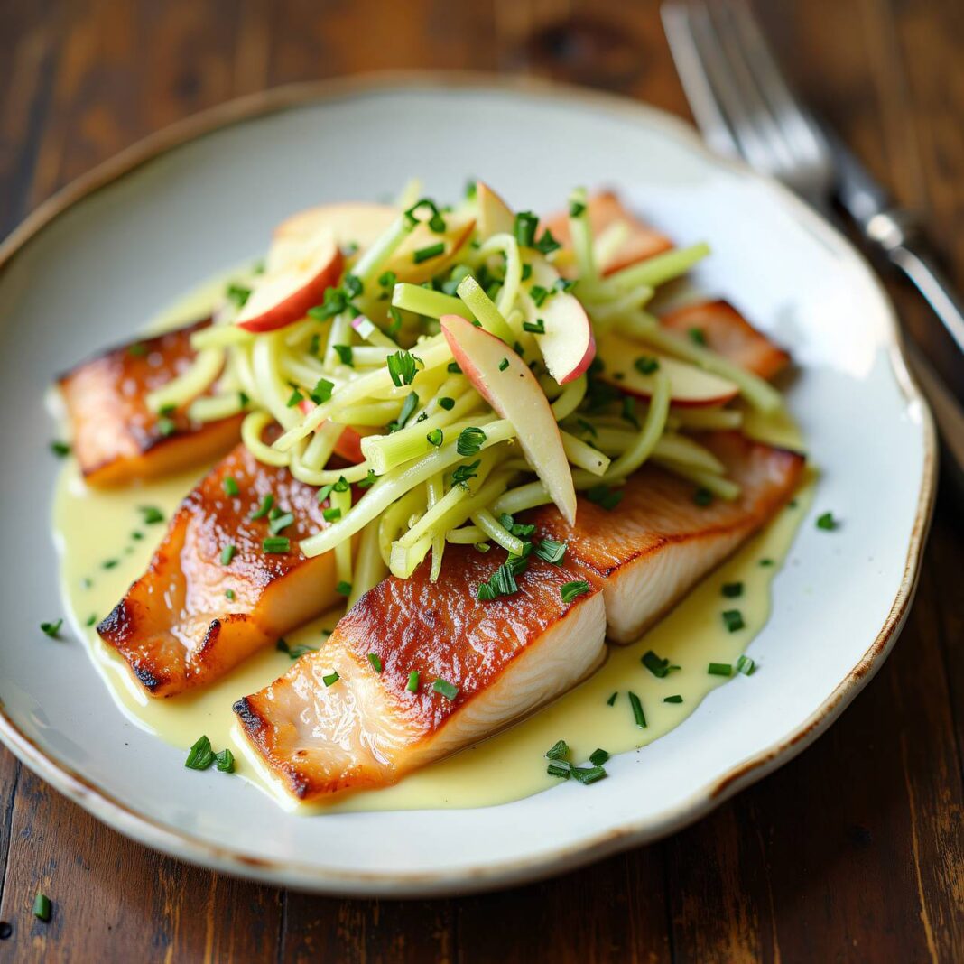 Geräucherte Fische mit pikantem Apfelsalat Rezept Geräucherte Fische mit pikantem Apfelsalat Rezept