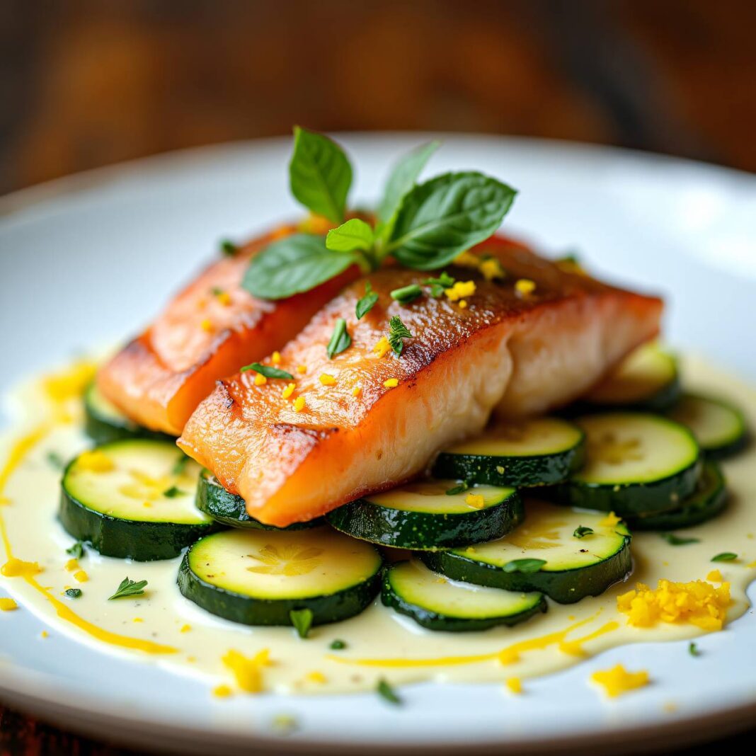 Geräucherte Forellen mit Zucchinistreifen Rezept Geräucherte Forellen mit Zucchinistreifen Rezept