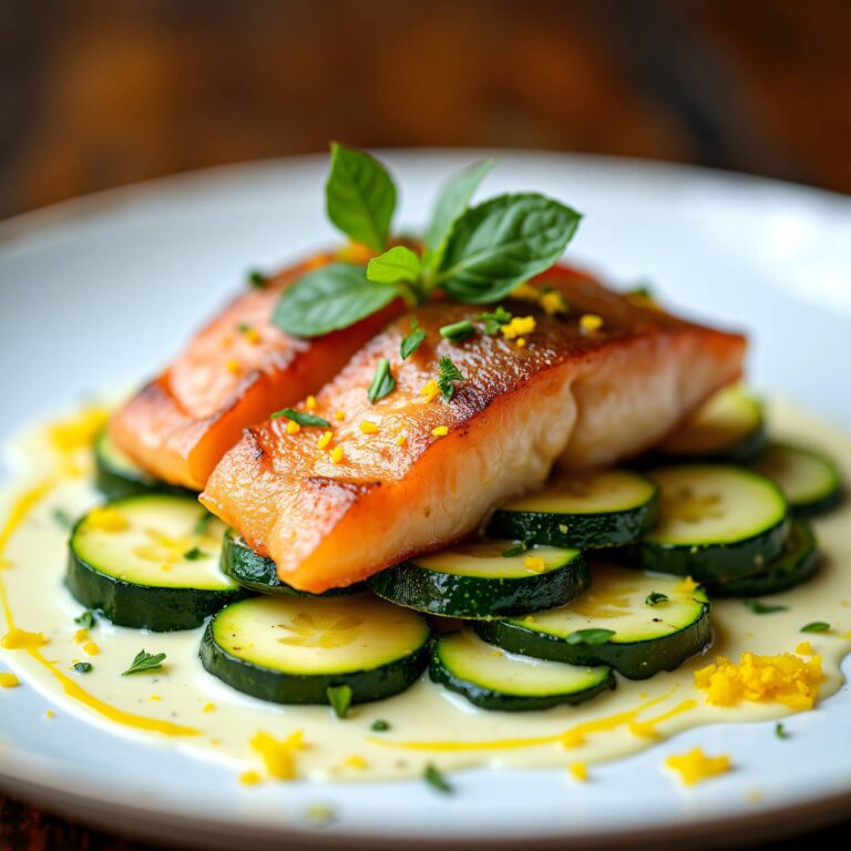 Geräucherte Forellen mit Zucchinistreifen Rezept