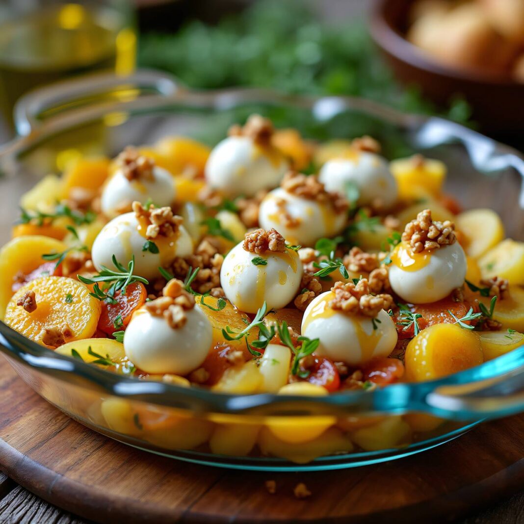Gerösteter Fenchel-Kartoffel-Salat mit Mozzarella Rezept Gerösteter Fenchel-Kartoffel-Salat mit Mozzarella Rezept