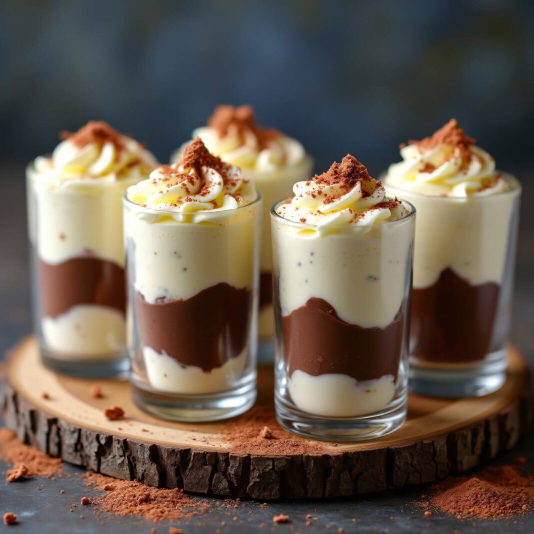 Geschichtete Schokoladen-Mousse (Dessert im Glas) Rezept Geschichtete Schokoladen-Mousse (Dessert im Glas) Rezept