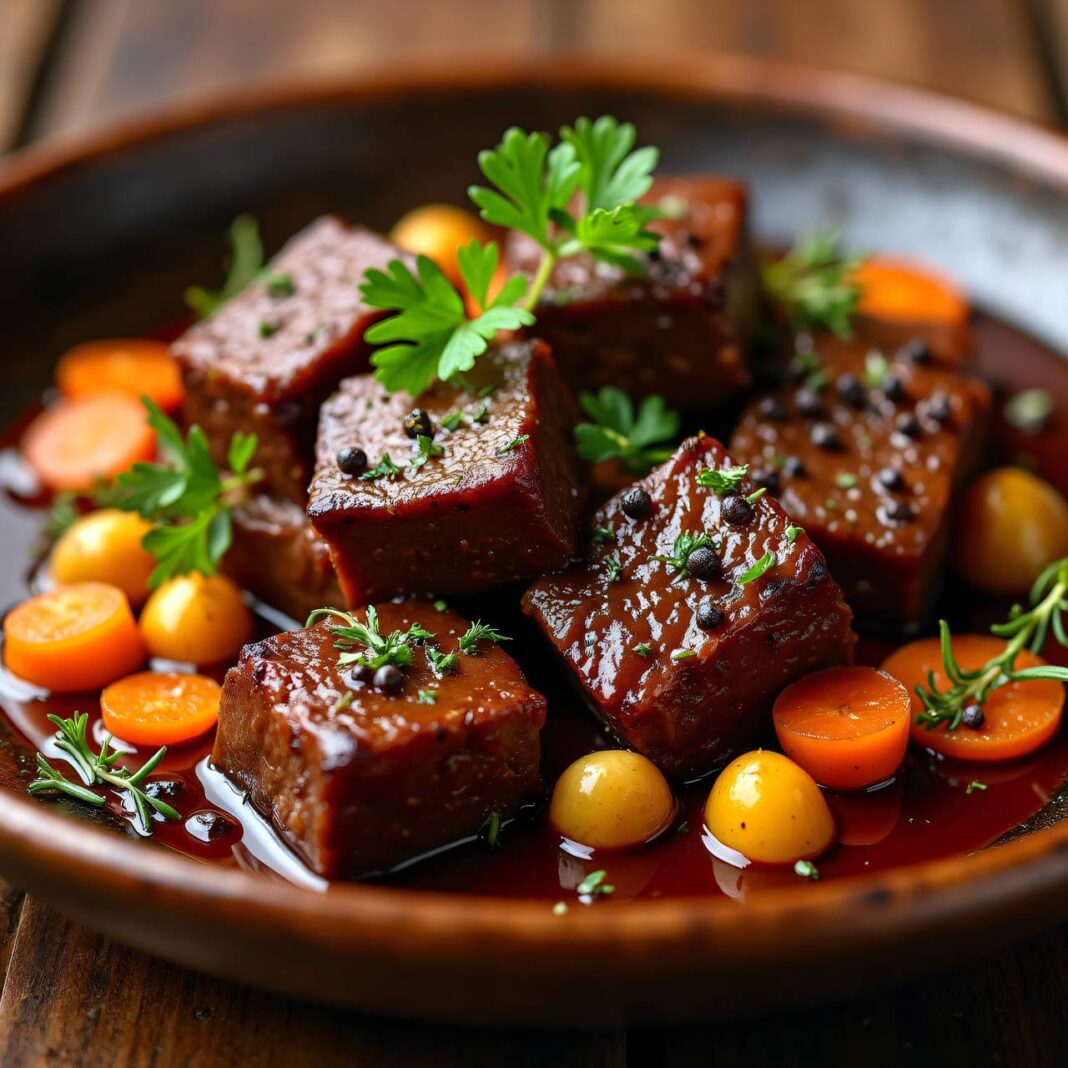 Geschmorte Würfel vom Rindfleisch Rezept Geschmorte Würfel vom Rindfleisch Rezept