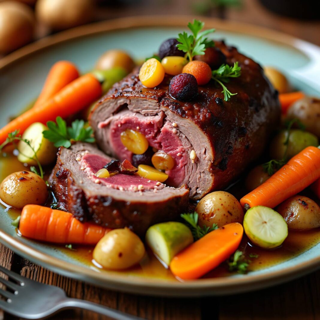 Geschmorter Dörrfruchtbraten Rezept Geschmorter Dörrfruchtbraten Rezept