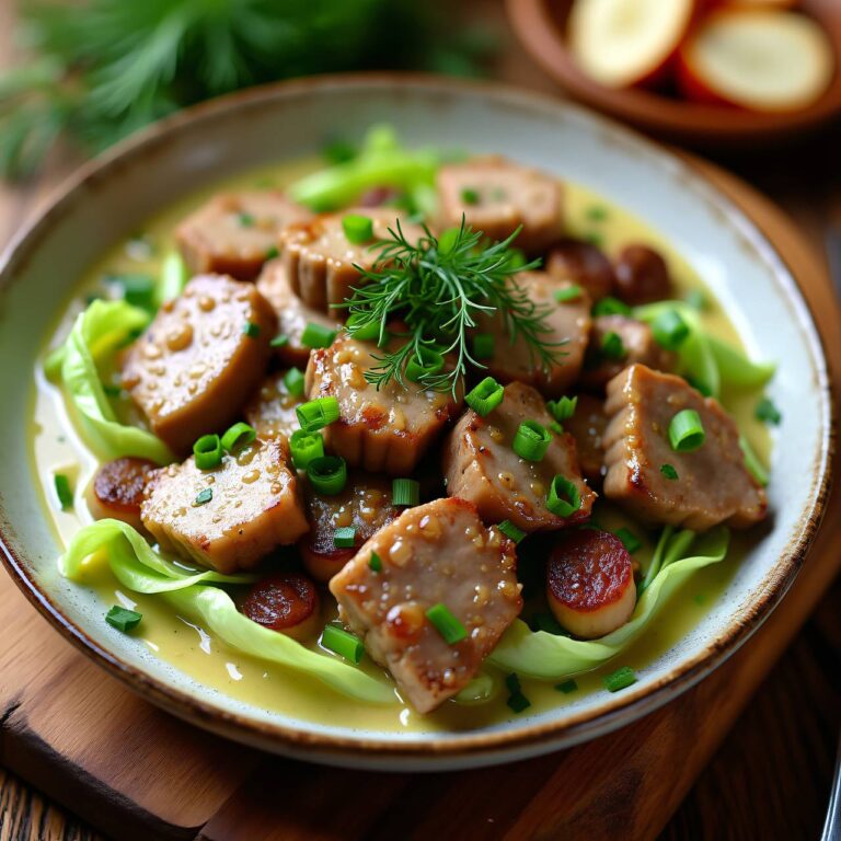 Geschnetzeltes mit Gemüse-Dill-Sahnesauce Rezept