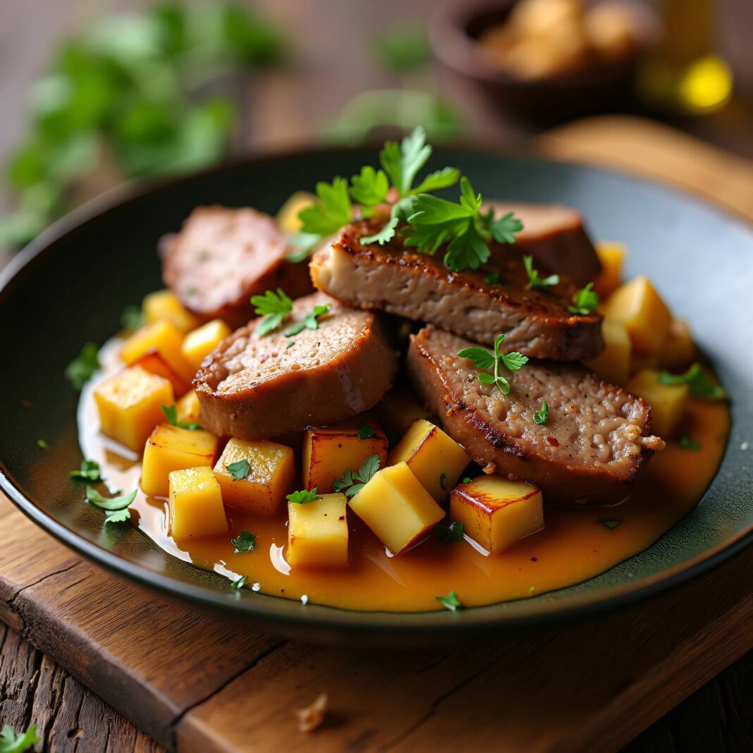 Geschnetzeltes mit Wurzelgemüse Rezept Geschnetzeltes mit Wurzelgemüse Rezept