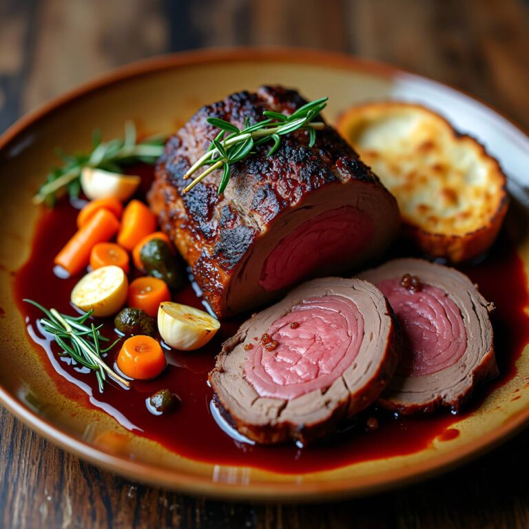 Gespickter Rindsbraten mit Speck-Jus Rezept