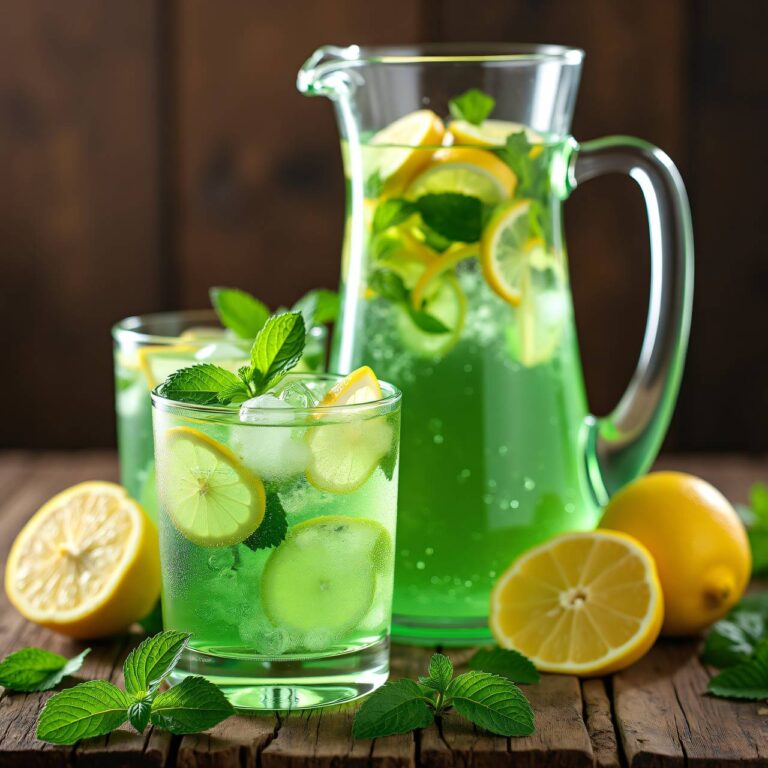 Gespritztes Apfel-Minze-Getränk Rezept