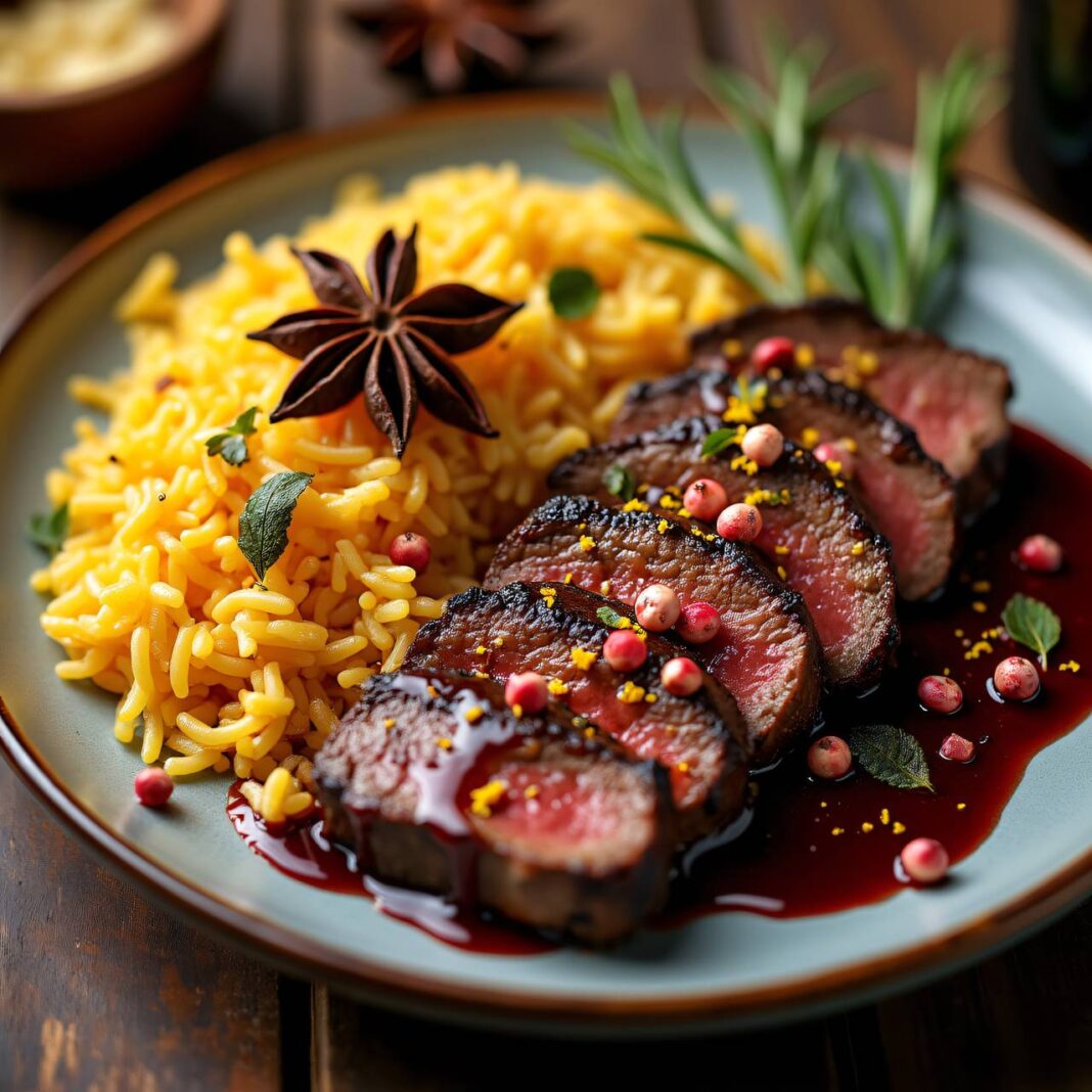 Gewürzreis mit Rinderfilet Rezept Gewürzreis mit Rinderfilet Rezept