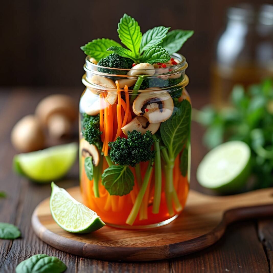 Glasnudelsuppe mit Gemüse und Pilzen (Low Carb) Rezept Glasnudelsuppe mit Gemüse und Pilzen (Low Carb) Rezept